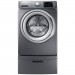 Samsung WF42H5200AP 4.2 cu. ft. Front Load Washer and DV42H5200EP 7.5 cu. ft. Electric Dryer in Platinum